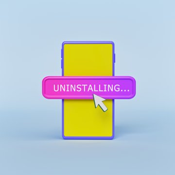 Yellow icon with uninstall process
